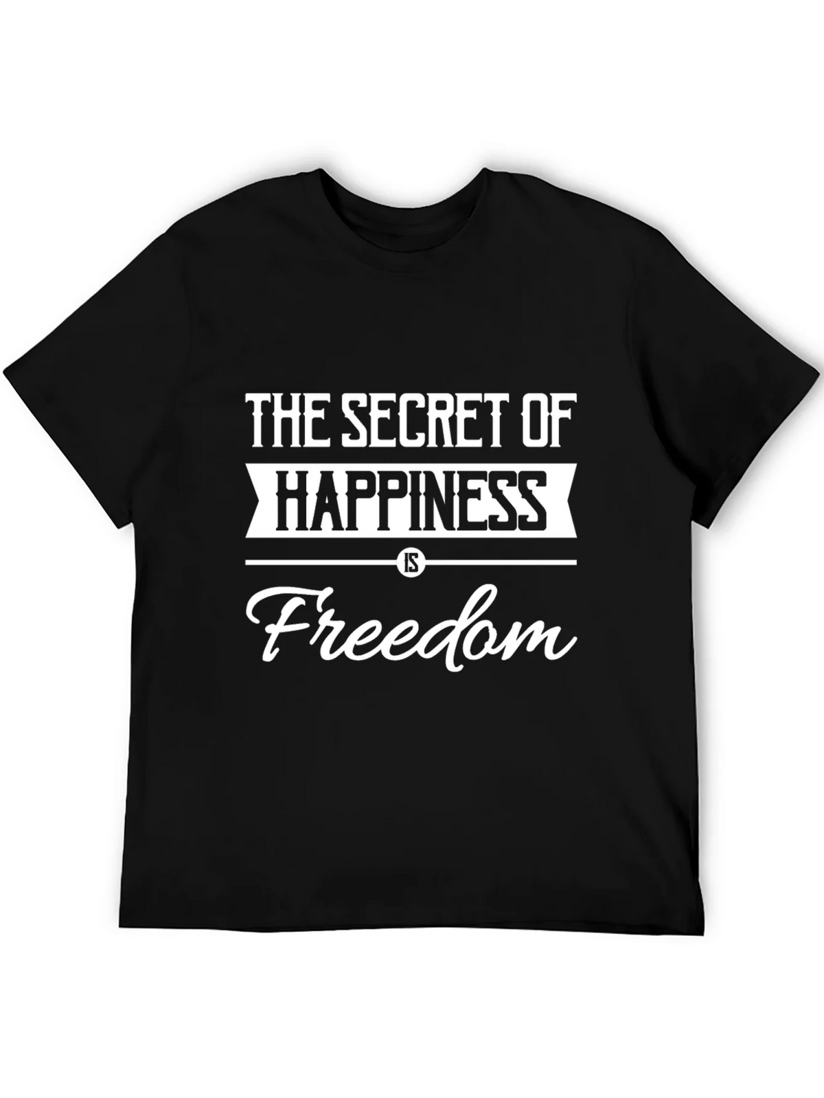 Secret of Happiness Freedom T-Shirt - Black product image 5