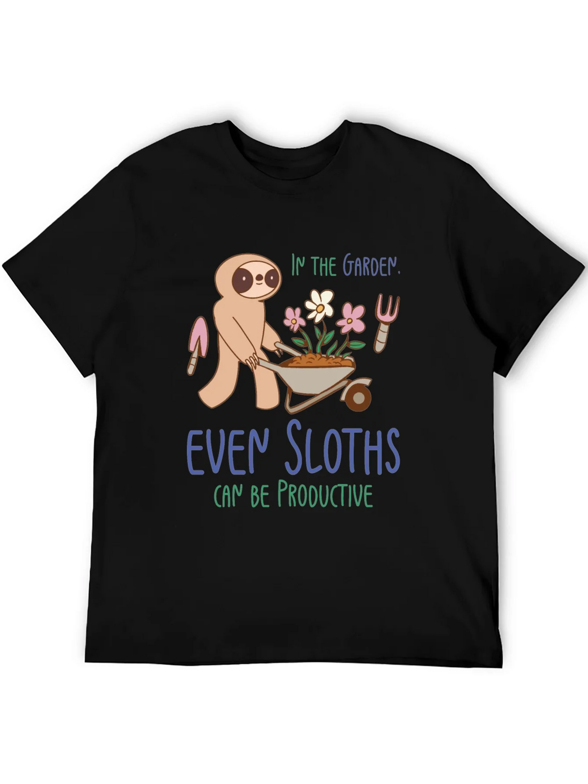 Sloth in the Garden Graphic T-Shirt product image 5