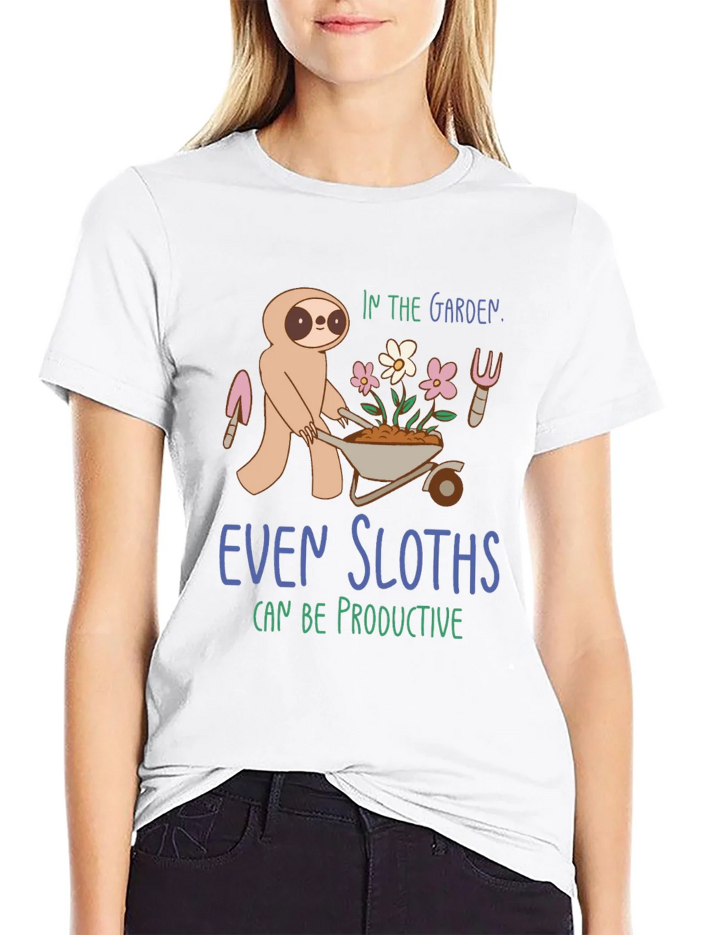 Sloth in the Garden Graphic T-Shirt product image 8