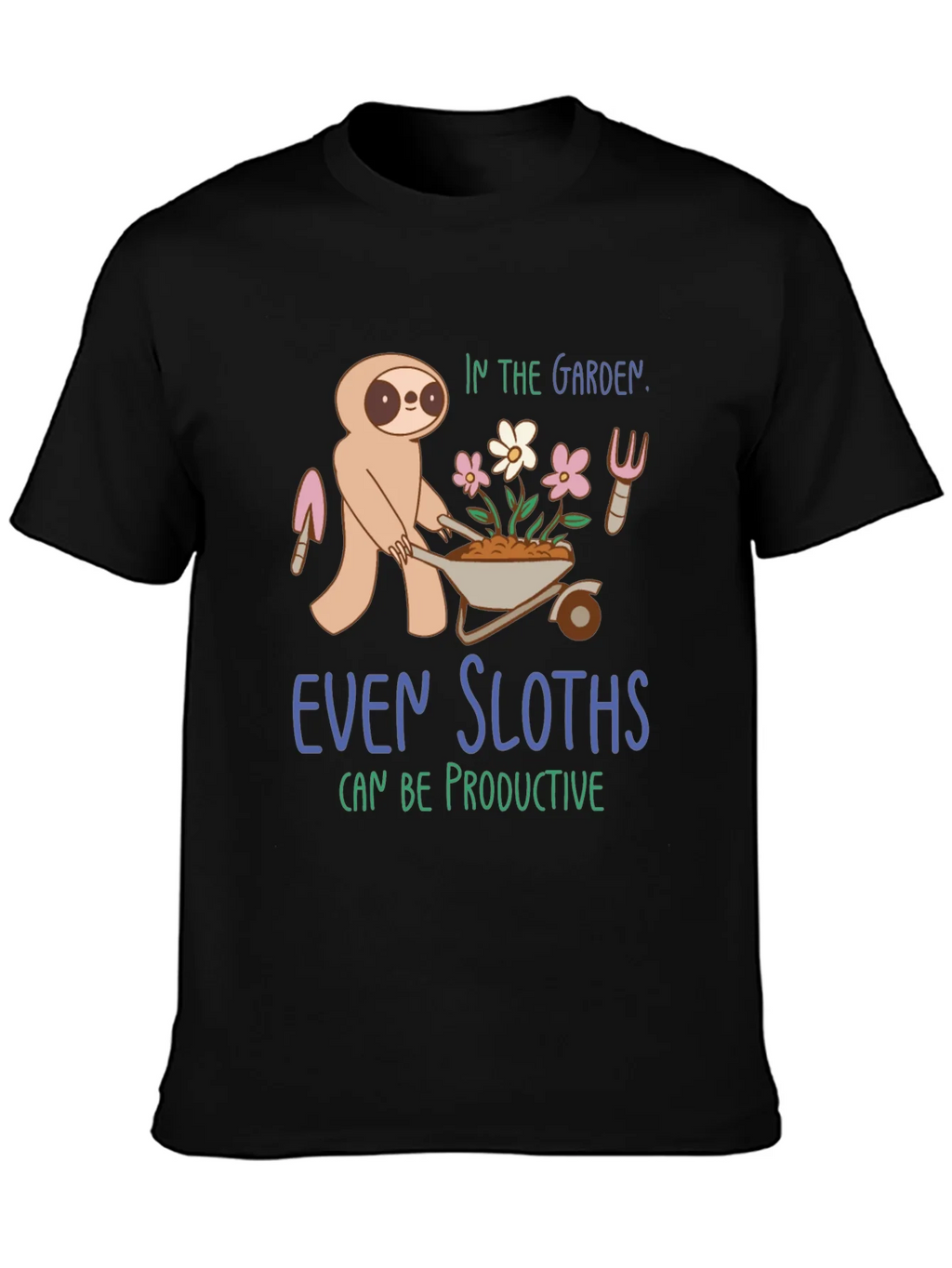 Sloth in the Garden Graphic T-Shirt product image 3