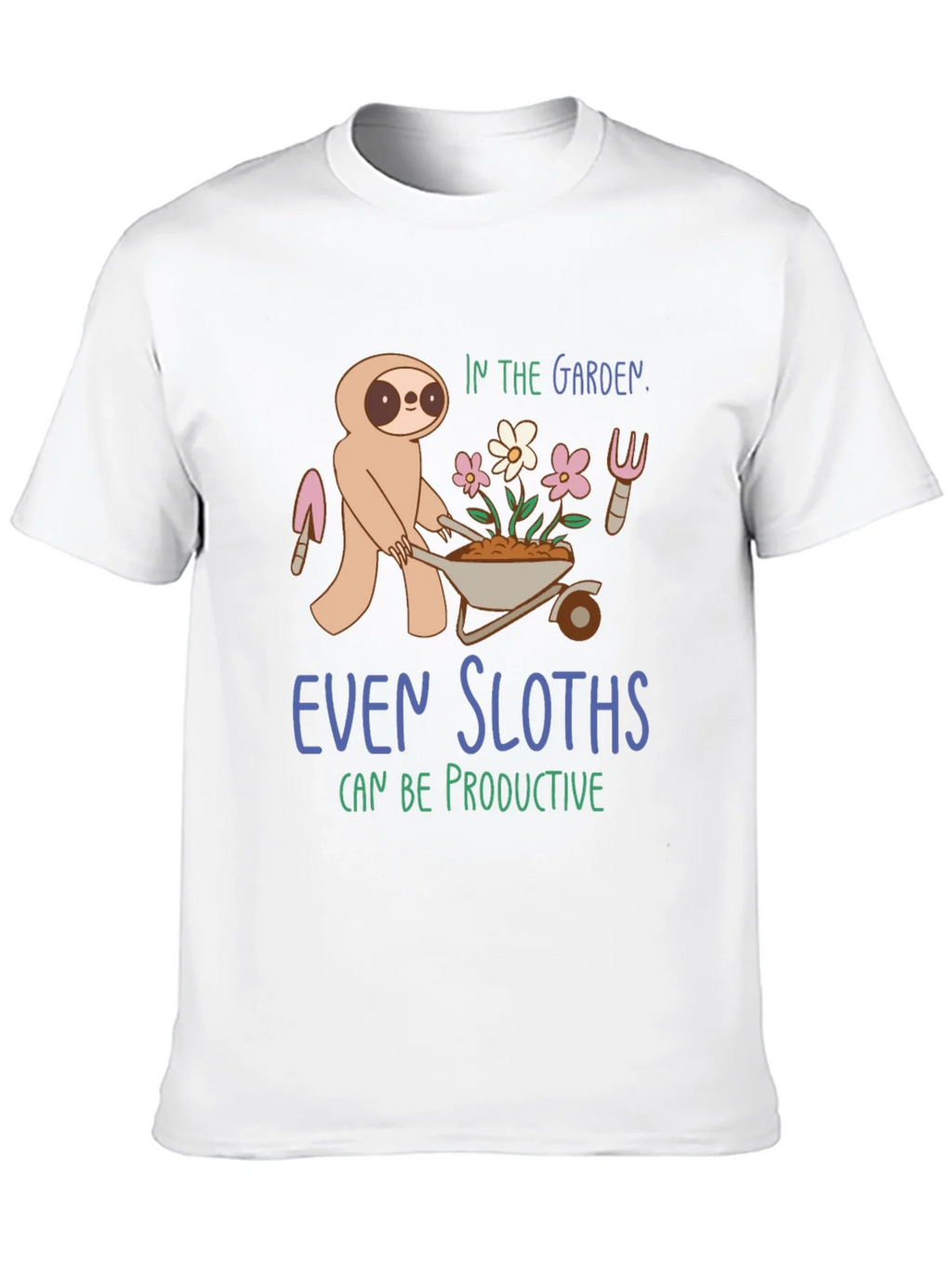 Sloth in the Garden Graphic T-Shirt product image 9