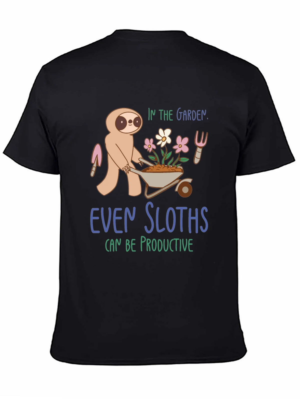 Sloth in the Garden Graphic T-Shirt product image 4