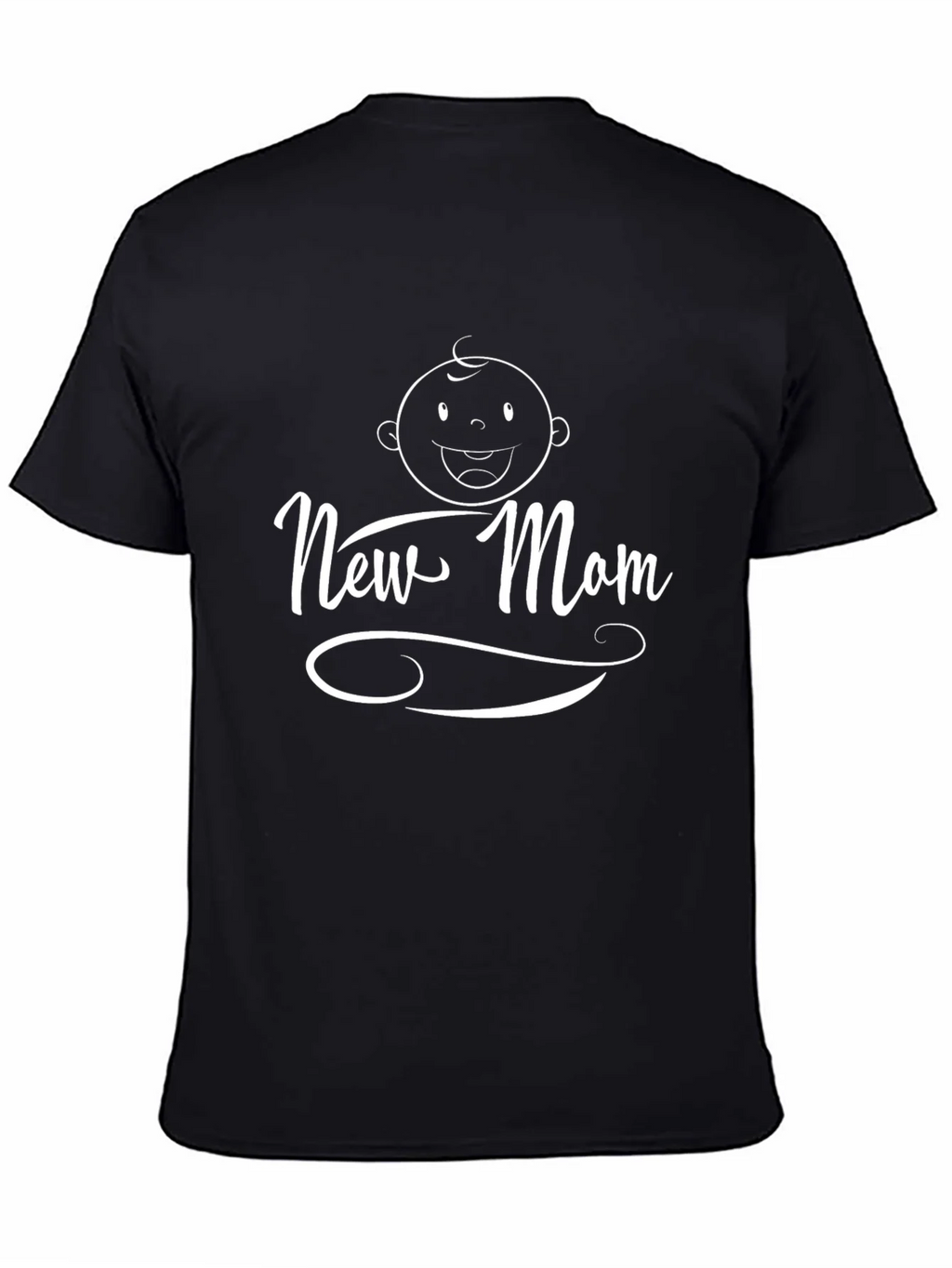New Mom Baby Graphic Black T-Shirt product image 4