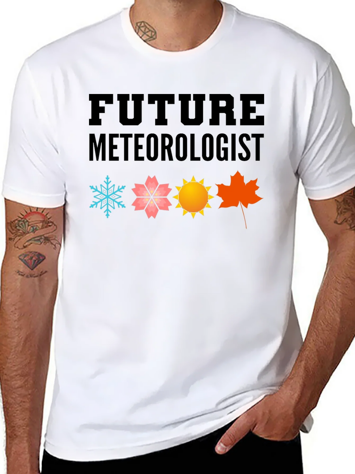 Future Meteorologist Black Graphic T-Shirt product image 7