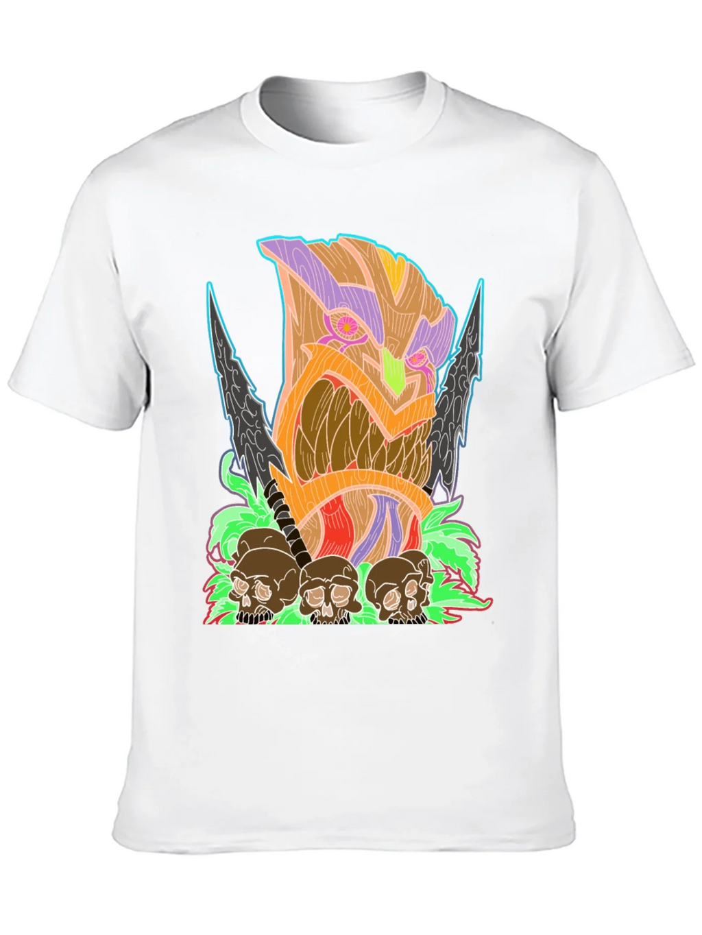 Tiki Skull Graphic Tee - Black product image 9