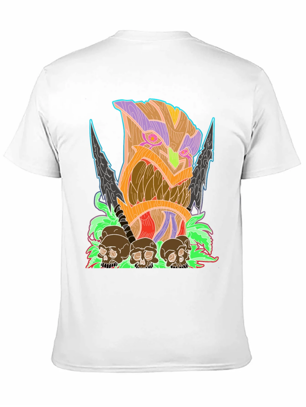 Tiki Skull Graphic Tee - Black product image 10