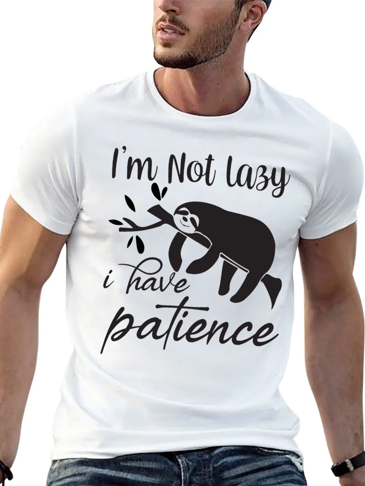 Im Not Lazy T-Shirt Sloth Patience Graphic Tee product image 12