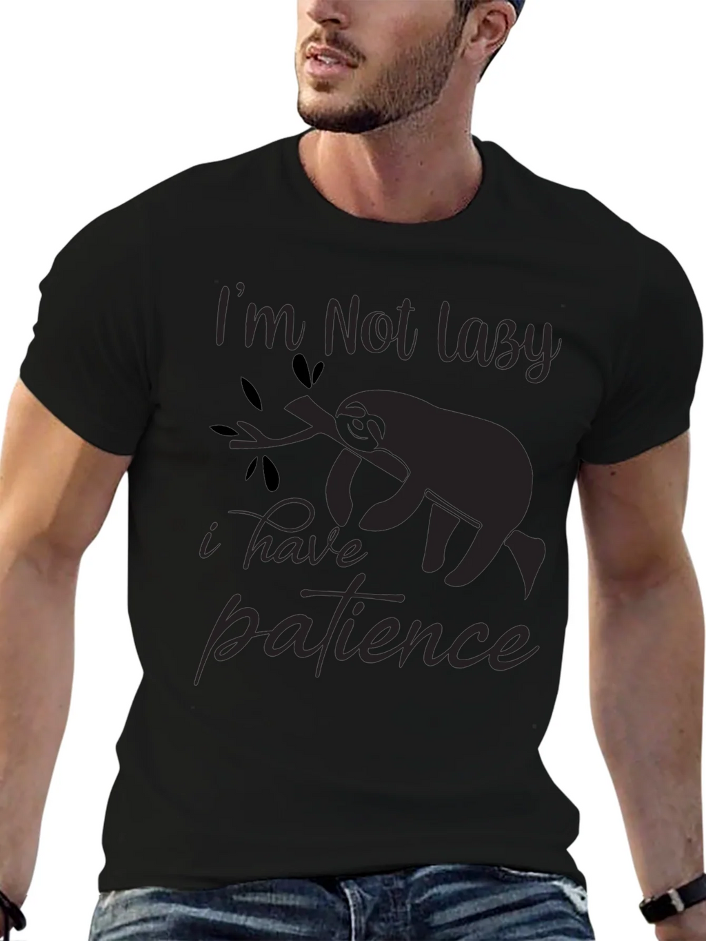 Im Not Lazy T-Shirt Sloth Patience Graphic Tee product image 6