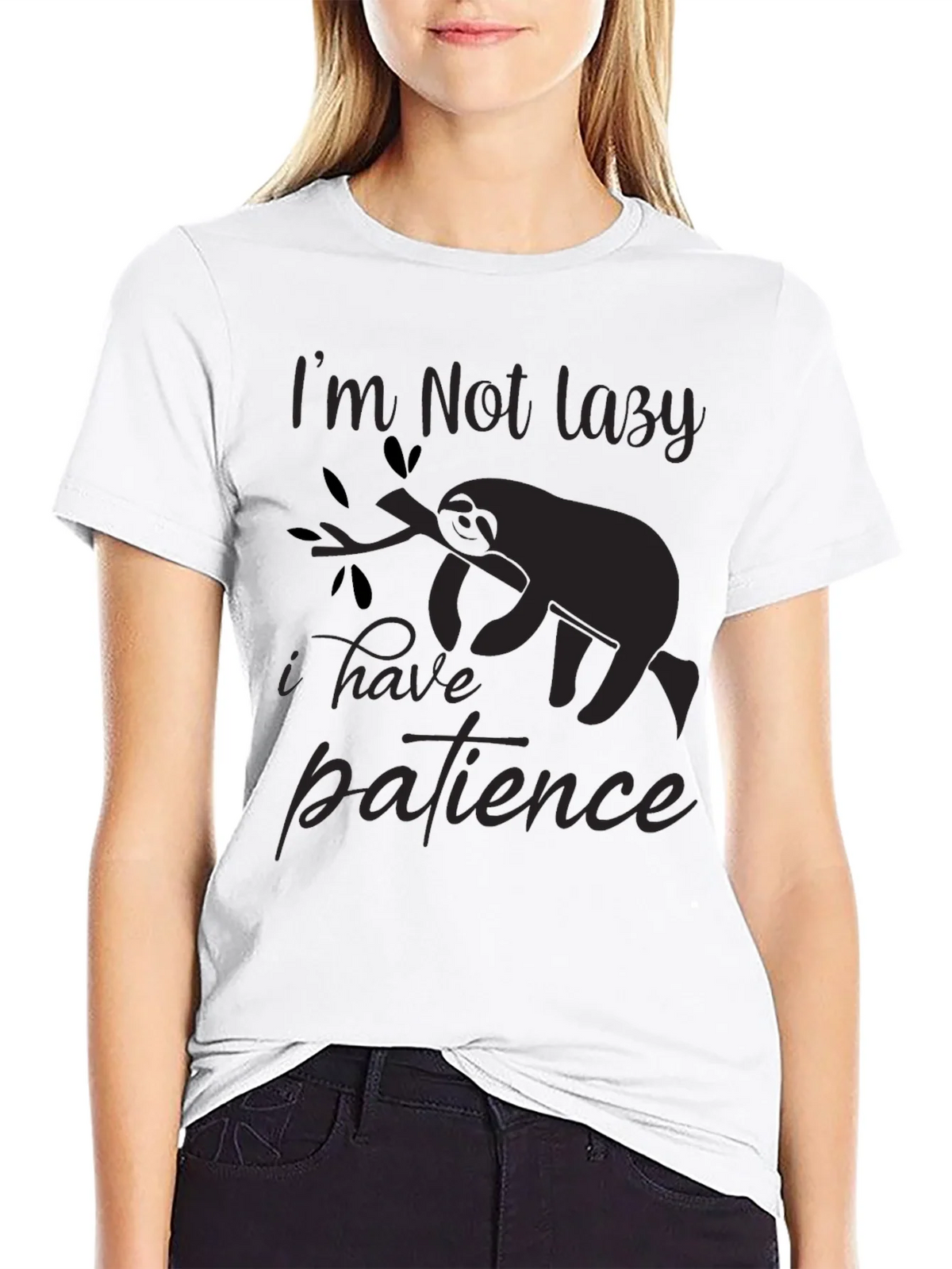 Im Not Lazy T-Shirt Sloth Patience Graphic Tee product image 8