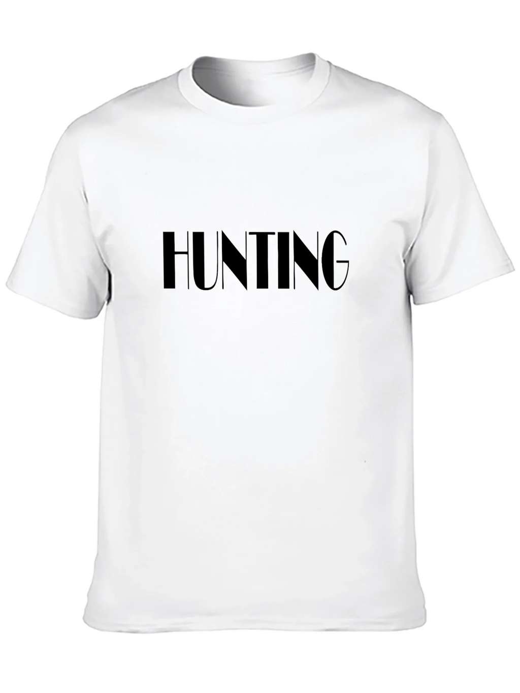 Hunting T-Shirt - Bold Text Design - Black Cotton Tee product image 9