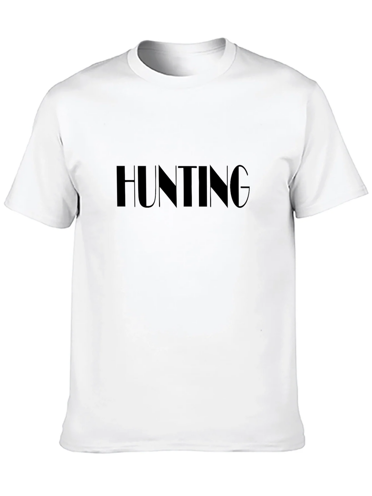 Hunting T-Shirt - Bold Text Design - Black Cotton Tee product image 9