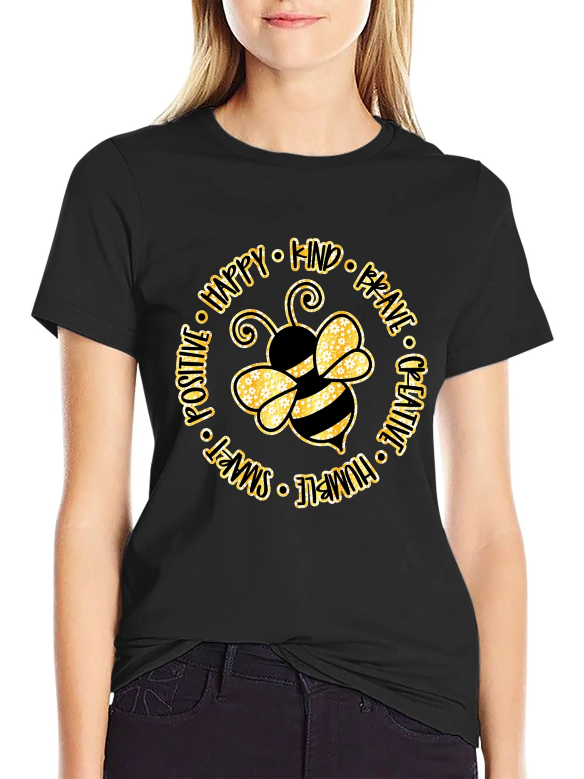 Bee Kind Graphic Tee - Positive Vibes Shirt product image 2