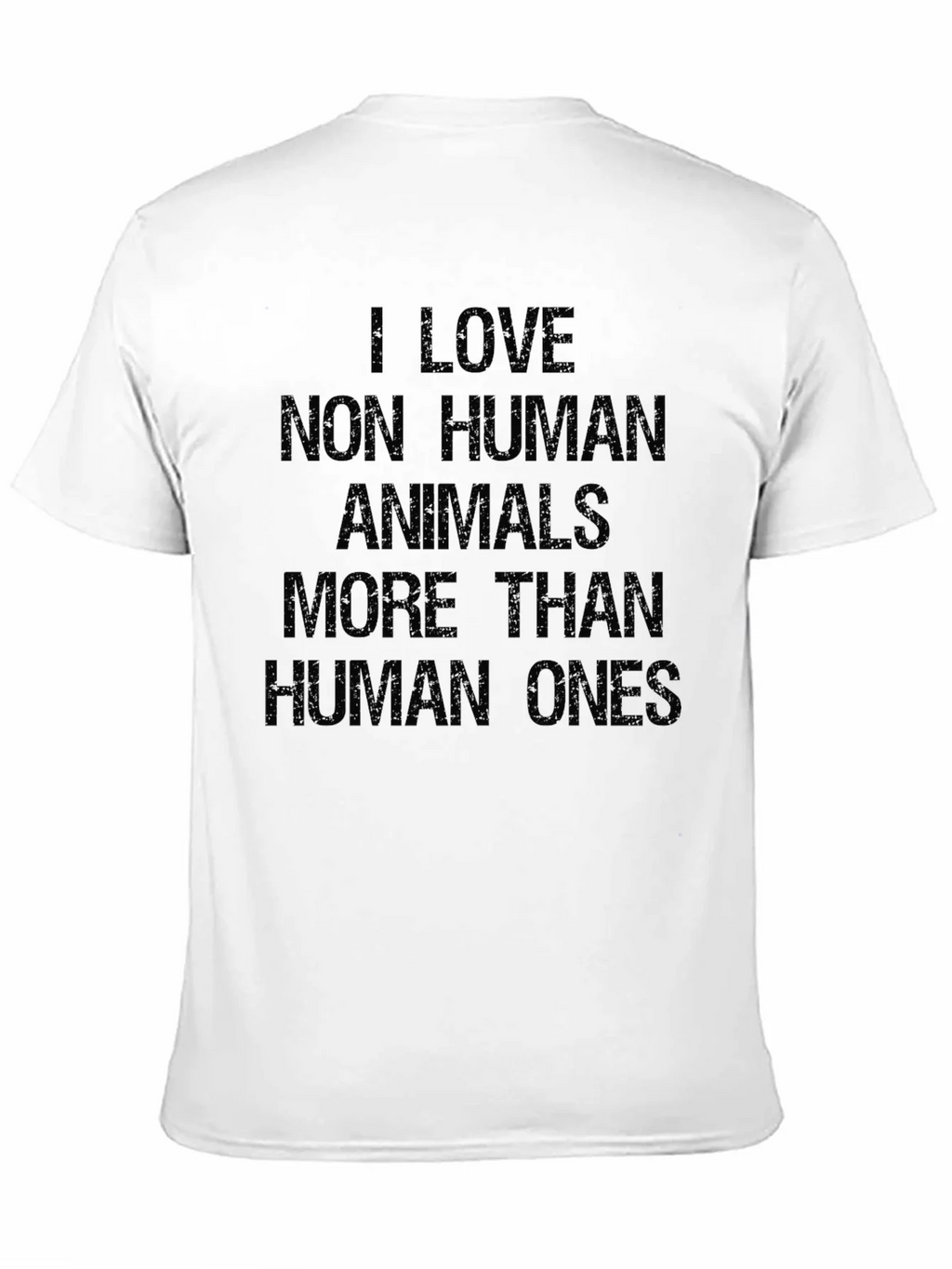 I Love Non-Human Animals More Than Human Ones Black T-Shirt product image 10