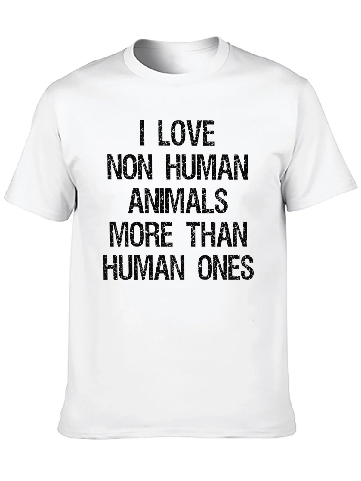 I Love Non-Human Animals More Than Human Ones Black T-Shirt product image 9