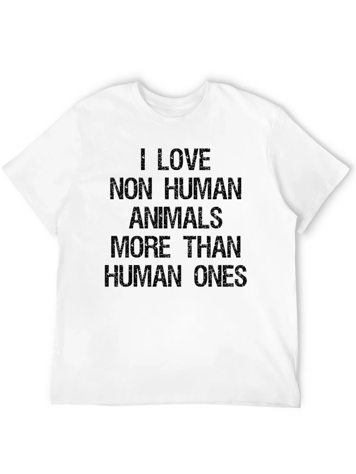 I Love Non-Human Animals More Than Human Ones Black T-Shirt product image 11