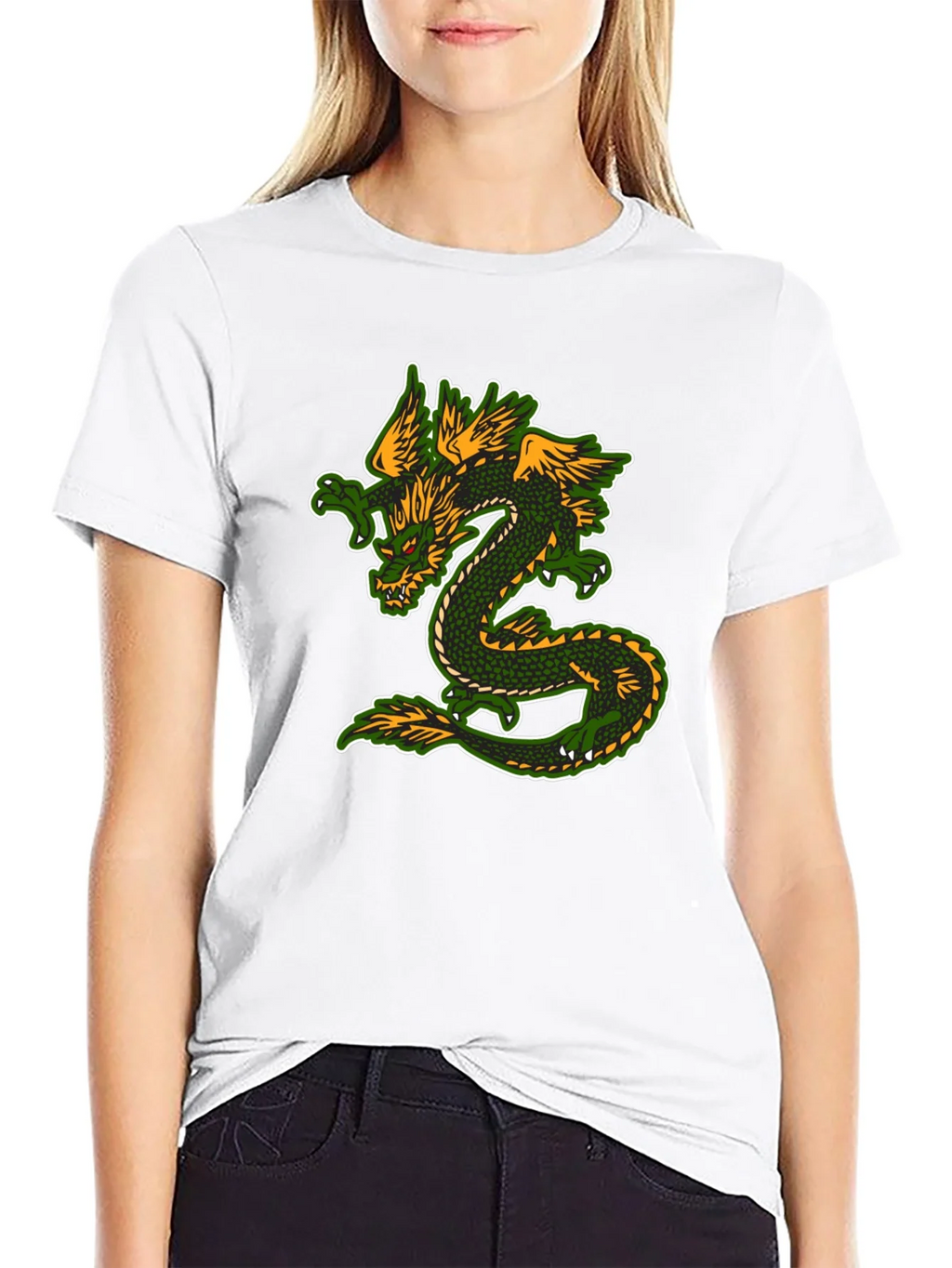 Dragon Graphic T-Shirt - Black Cotton Blend Tee product image 7