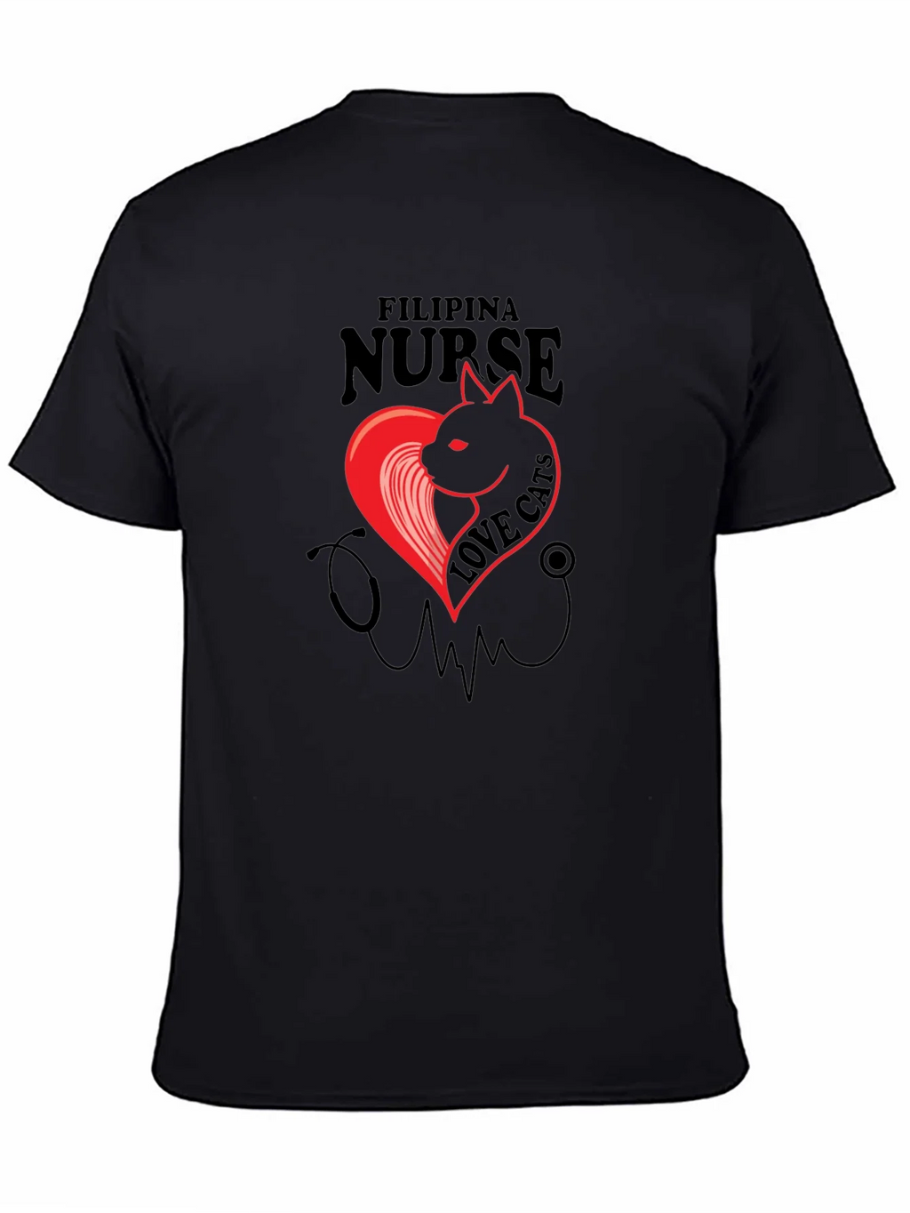 Filipina Nurse Cat Lover T-Shirt product image 3