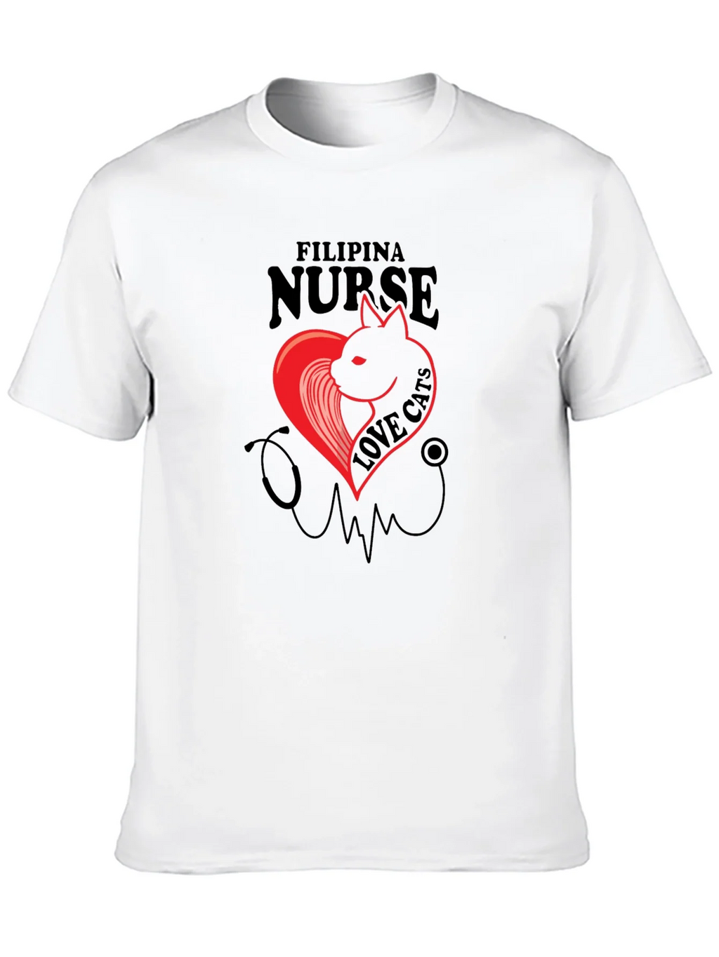 Filipina Nurse Cat Lover T-Shirt product image 7