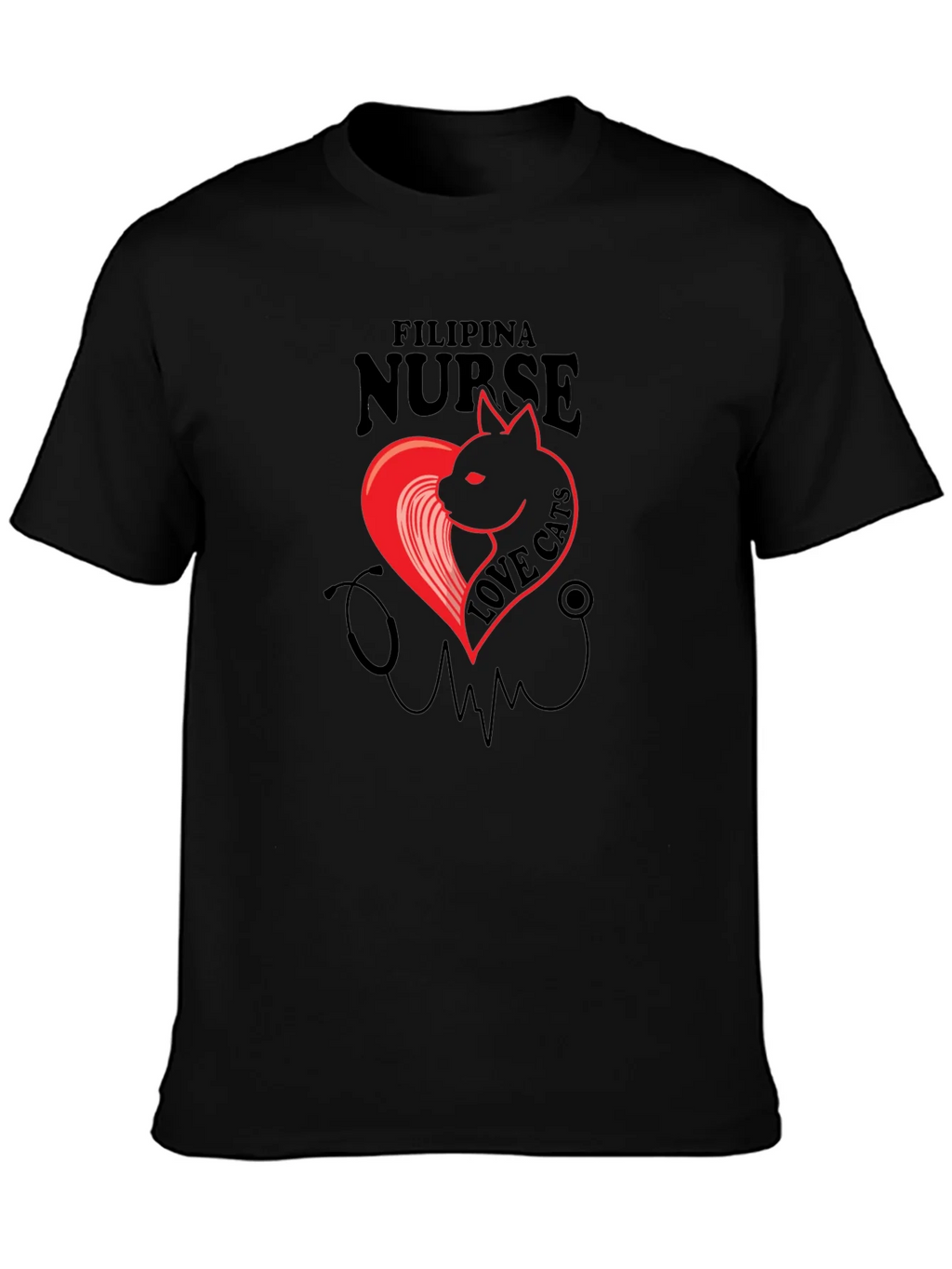 Filipina Nurse Cat Lover T-Shirt product image 2