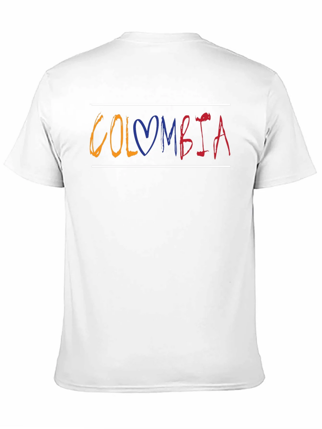 Colombia Flag Heart Graphic Tee - Black Cotton Comfort Fit product image 7