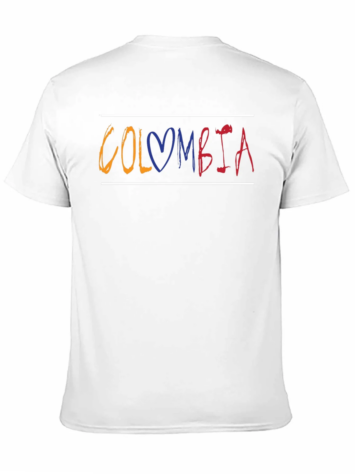 Colombia Flag Heart Graphic Tee - Black Cotton Comfort Fit product image 7
