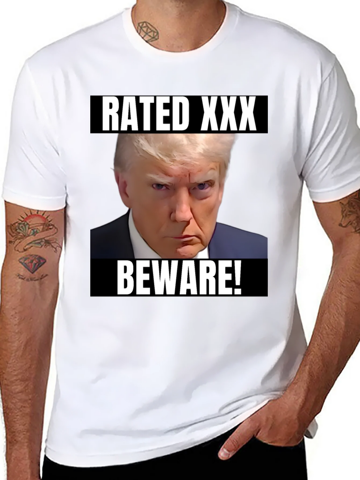 Rated XXX Beware! Trump T-Shirt product image 5