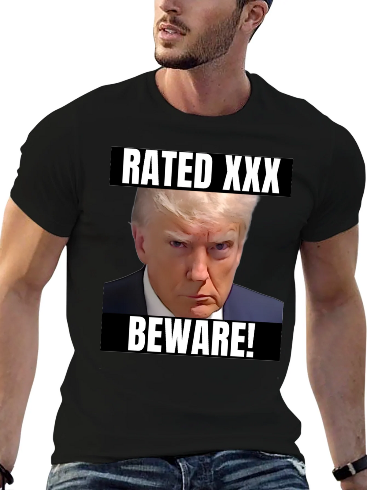 Rated XXX Beware! Trump T-Shirt product image 4