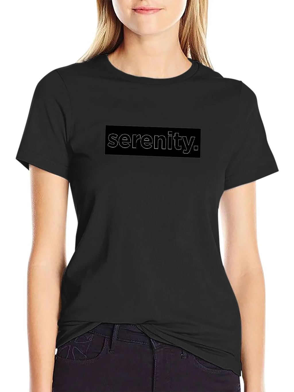 Serenity Graphic Tee - Stylish Mens Black T-Shirt product image 2