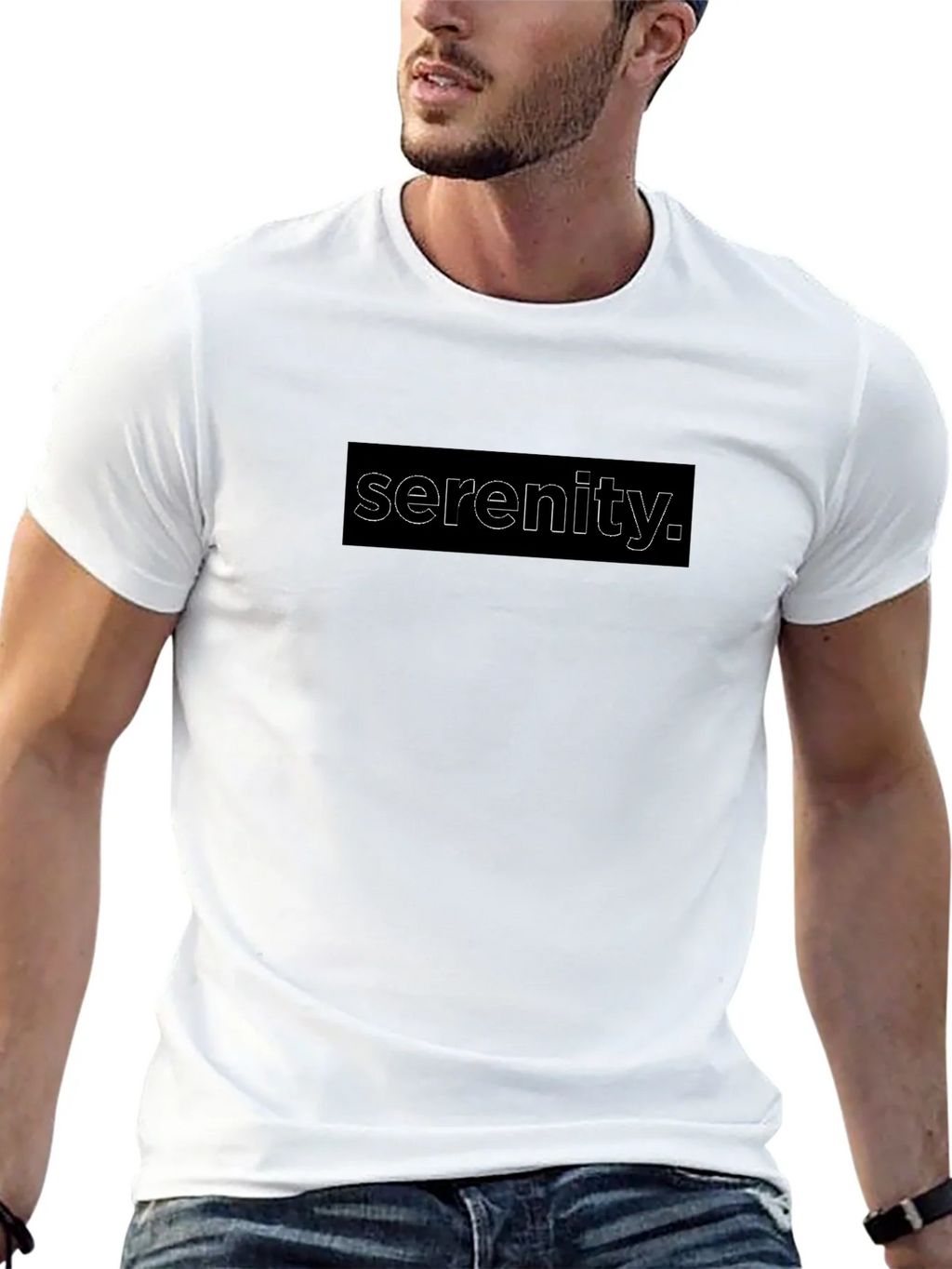 Serenity Graphic Tee - Stylish Mens Black T-Shirt product image 12