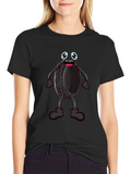 Cartoon Tire T-Shirt - Black Crew Neck product image 1