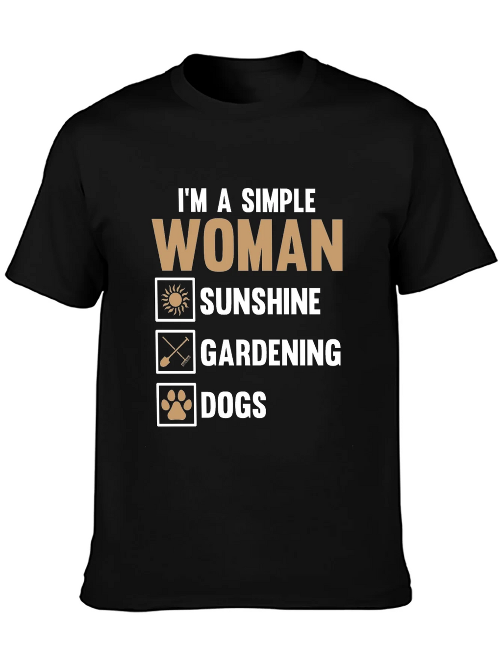 Simple Woman T-Shirt - Sunshine Gardening Dogs product image 3