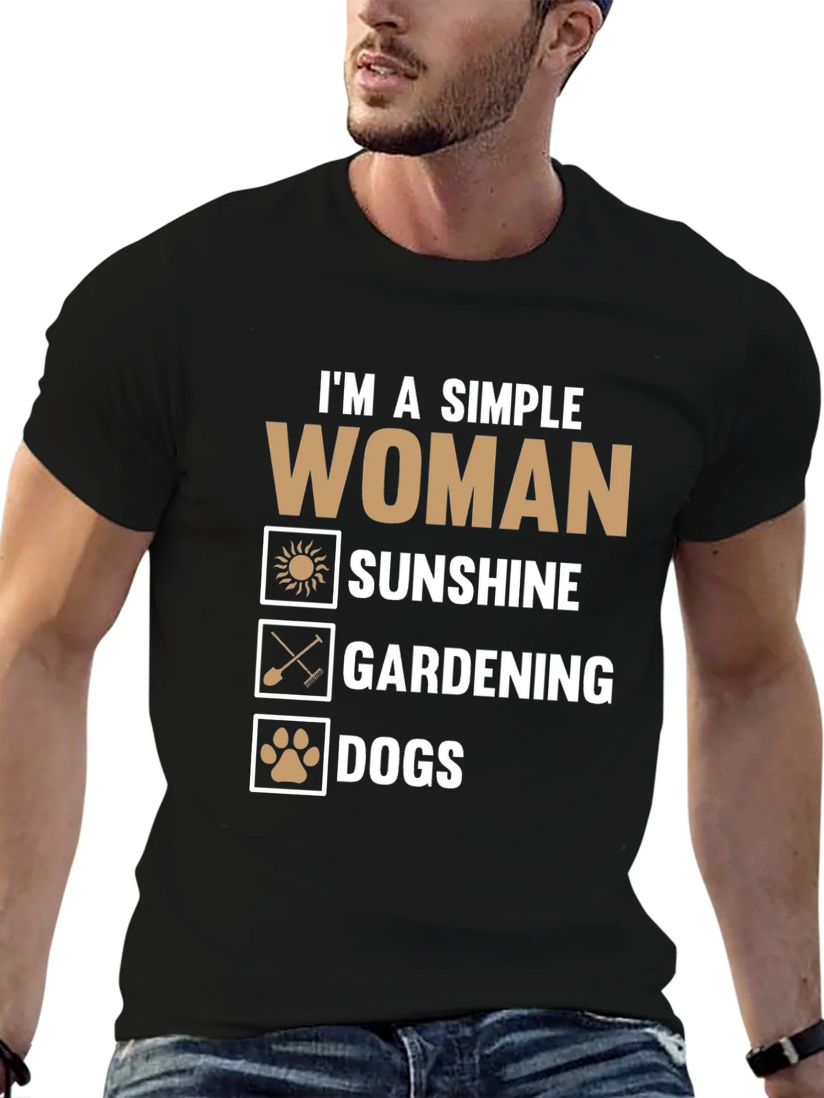 Simple Woman T-Shirt - Sunshine Gardening Dogs product image 6