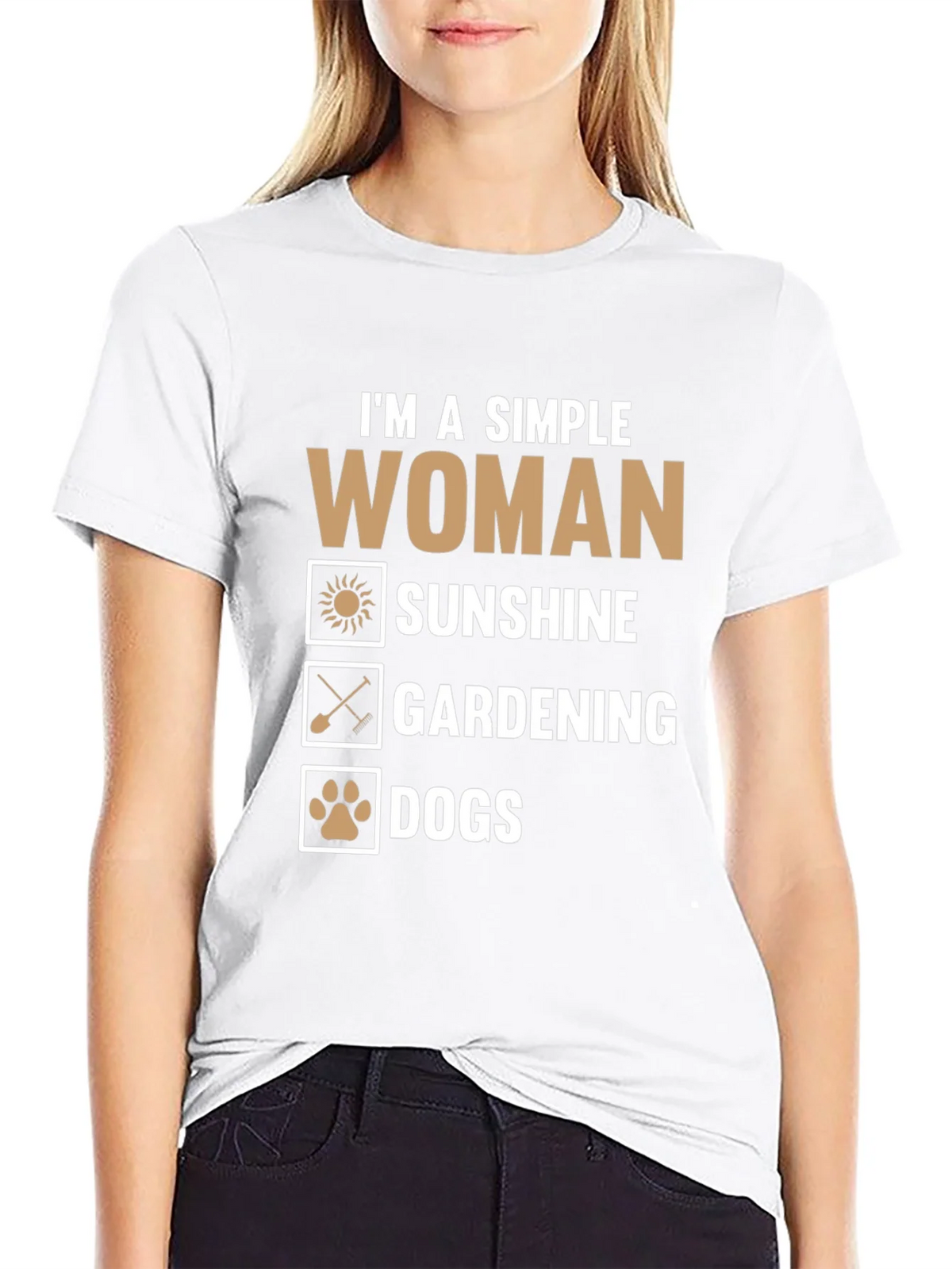 Simple Woman T-Shirt - Sunshine Gardening Dogs product image 8