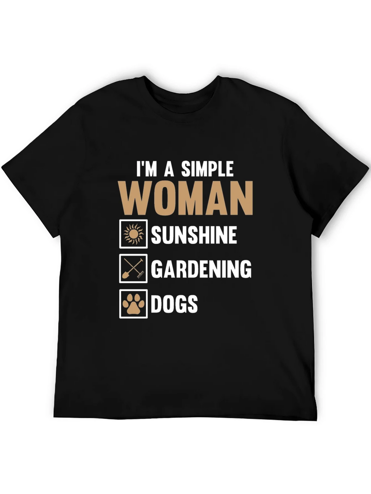 Simple Woman T-Shirt - Sunshine Gardening Dogs product image 5