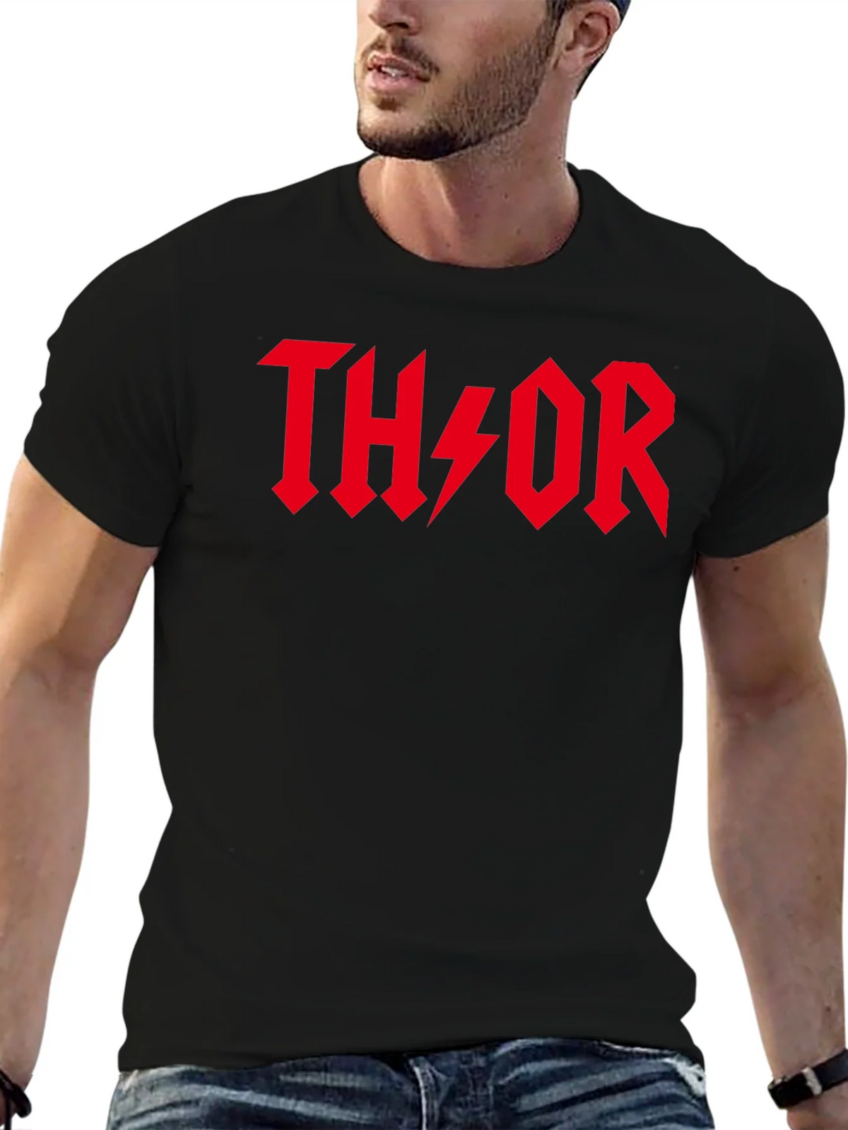 Thor Black T-Shirt - Rock Style Logo product image 6