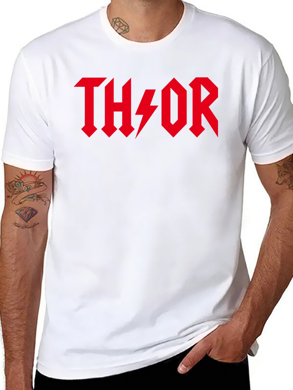 Thor Black T-Shirt - Rock Style Logo product image 7