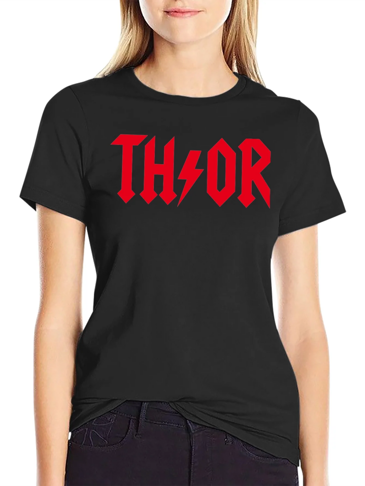 Thor Black T-Shirt - Rock Style Logo product image 2