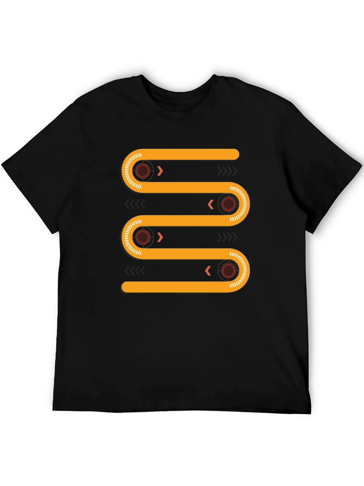 Abstract Geometric Conveyor Belt Graphic Tee product image 5