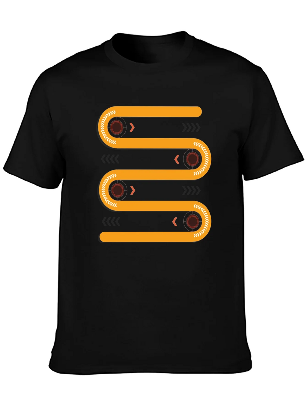 Abstract Geometric Conveyor Belt Graphic Tee product image 3