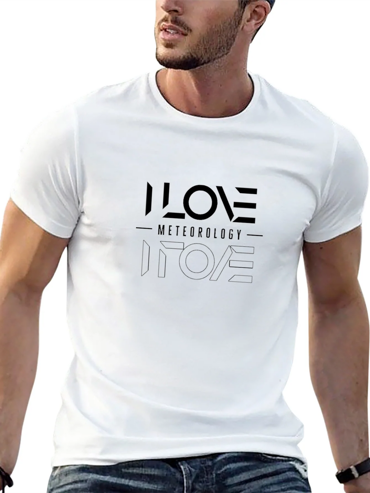 I Love Meteorology Graphic T-Shirt - Black product image 10