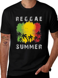 Reggae Summer Palm Tree Graphic T-Shirt product image 1