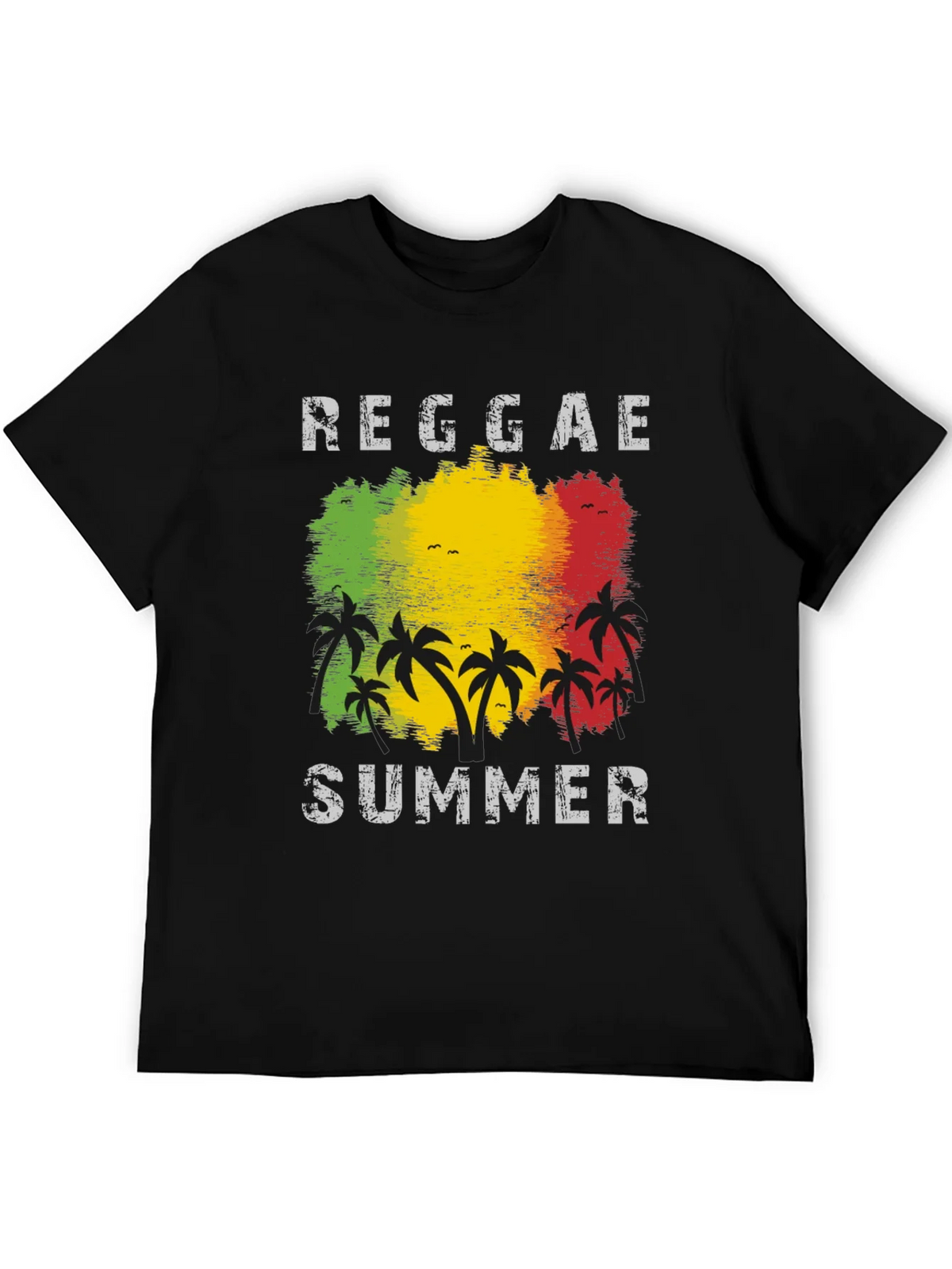 Reggae Summer Palm Tree Graphic T-Shirt product image 4