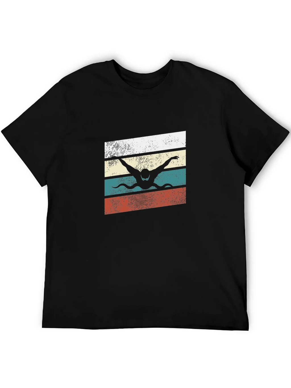Retro Swimmer Graphic Tee - Black product image 5