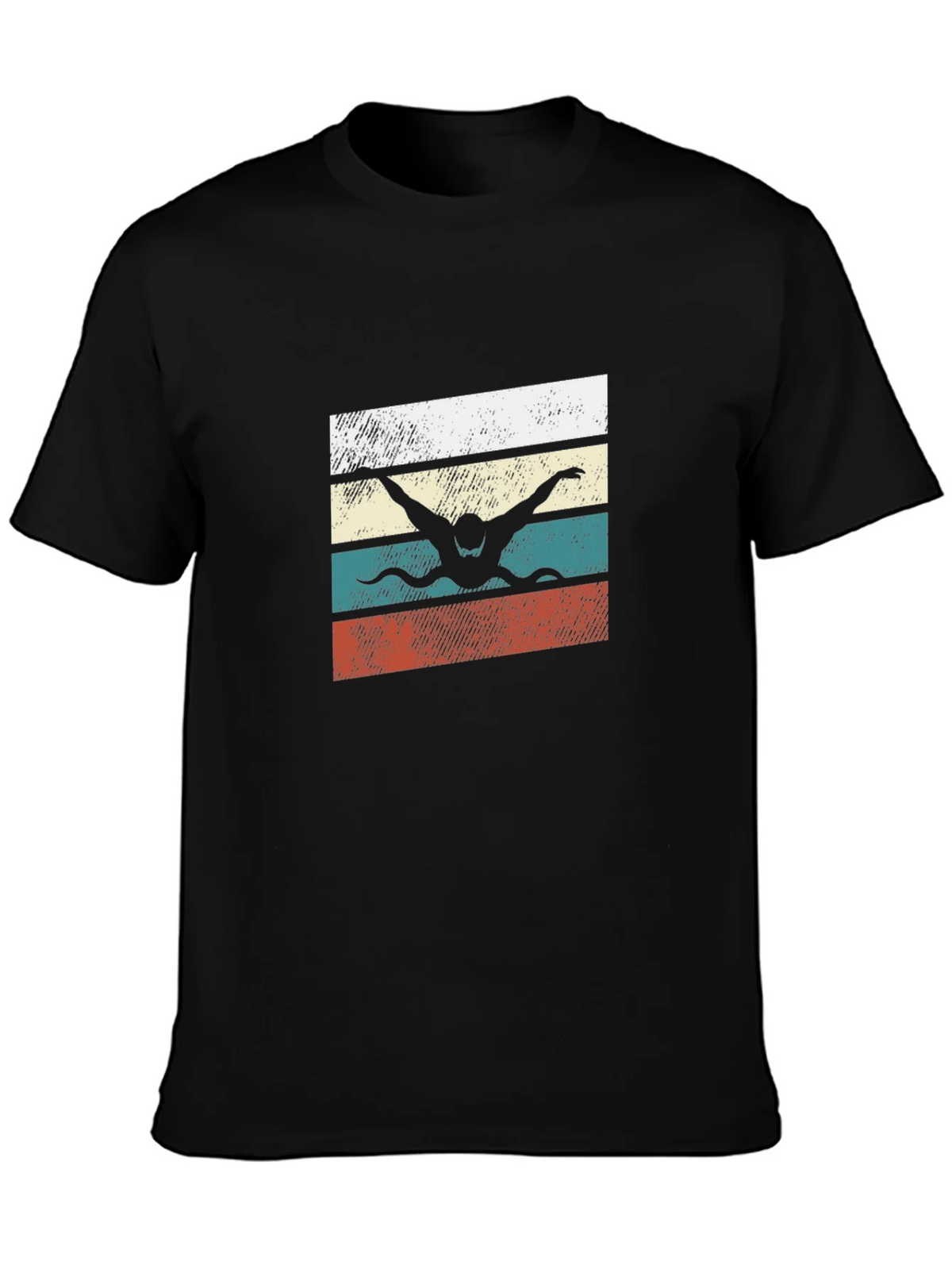 Retro Swimmer Graphic Tee - Black product image 3
