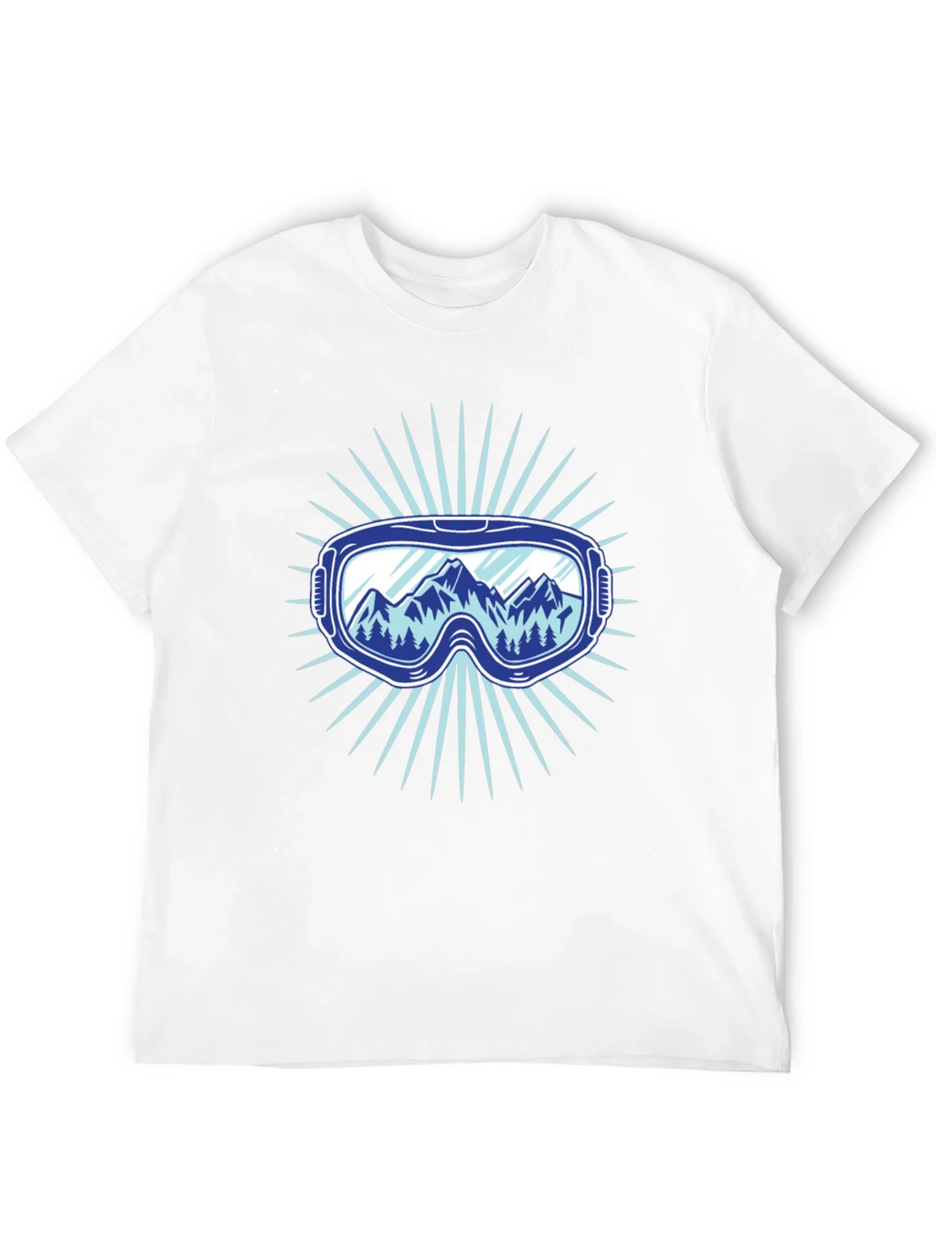 Mountains Ski Goggles Graphic Tee - Black product image 11