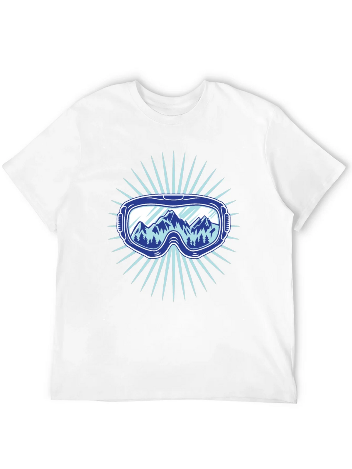 Mountains Ski Goggles Graphic Tee - Black product image 11