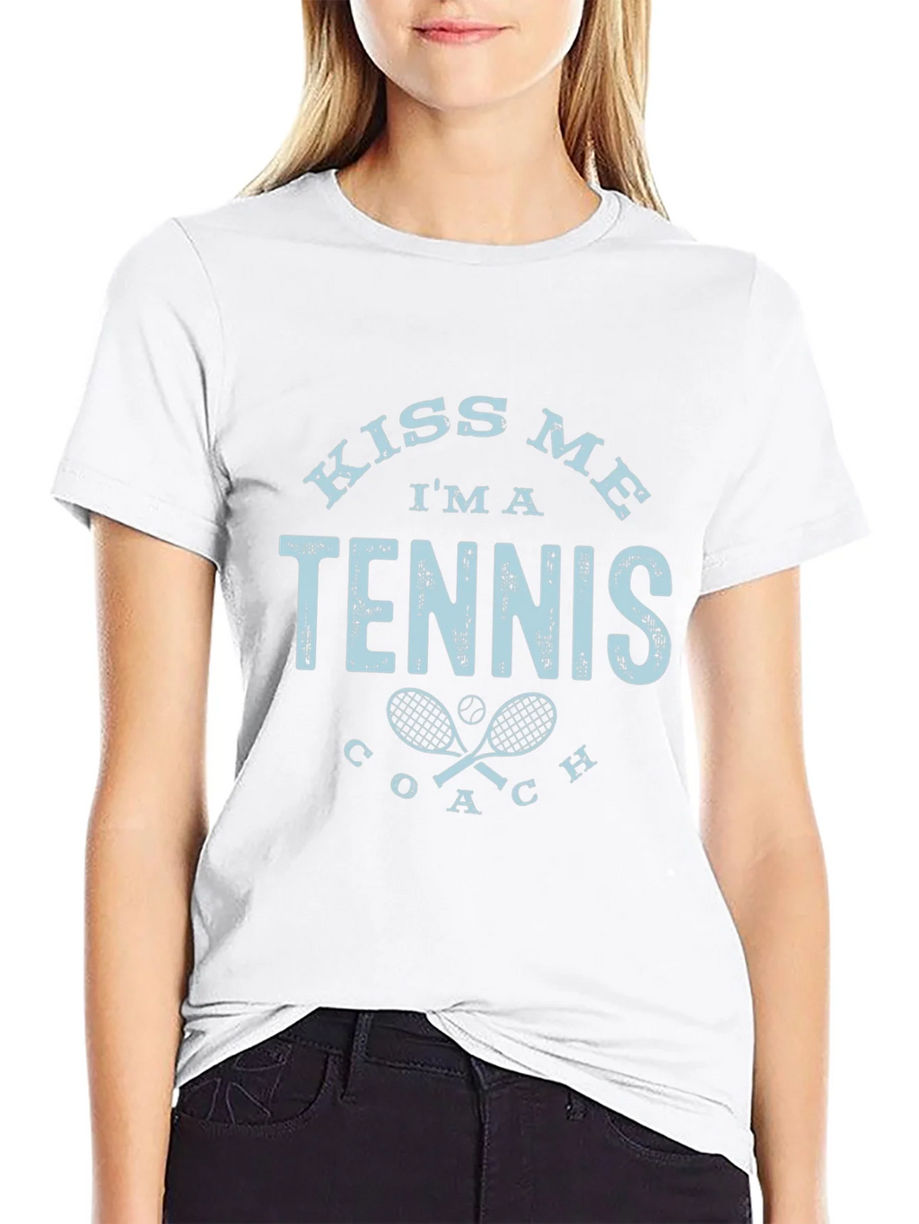 Kiss Me Im A Tennis Coach T-Shirt product image 8