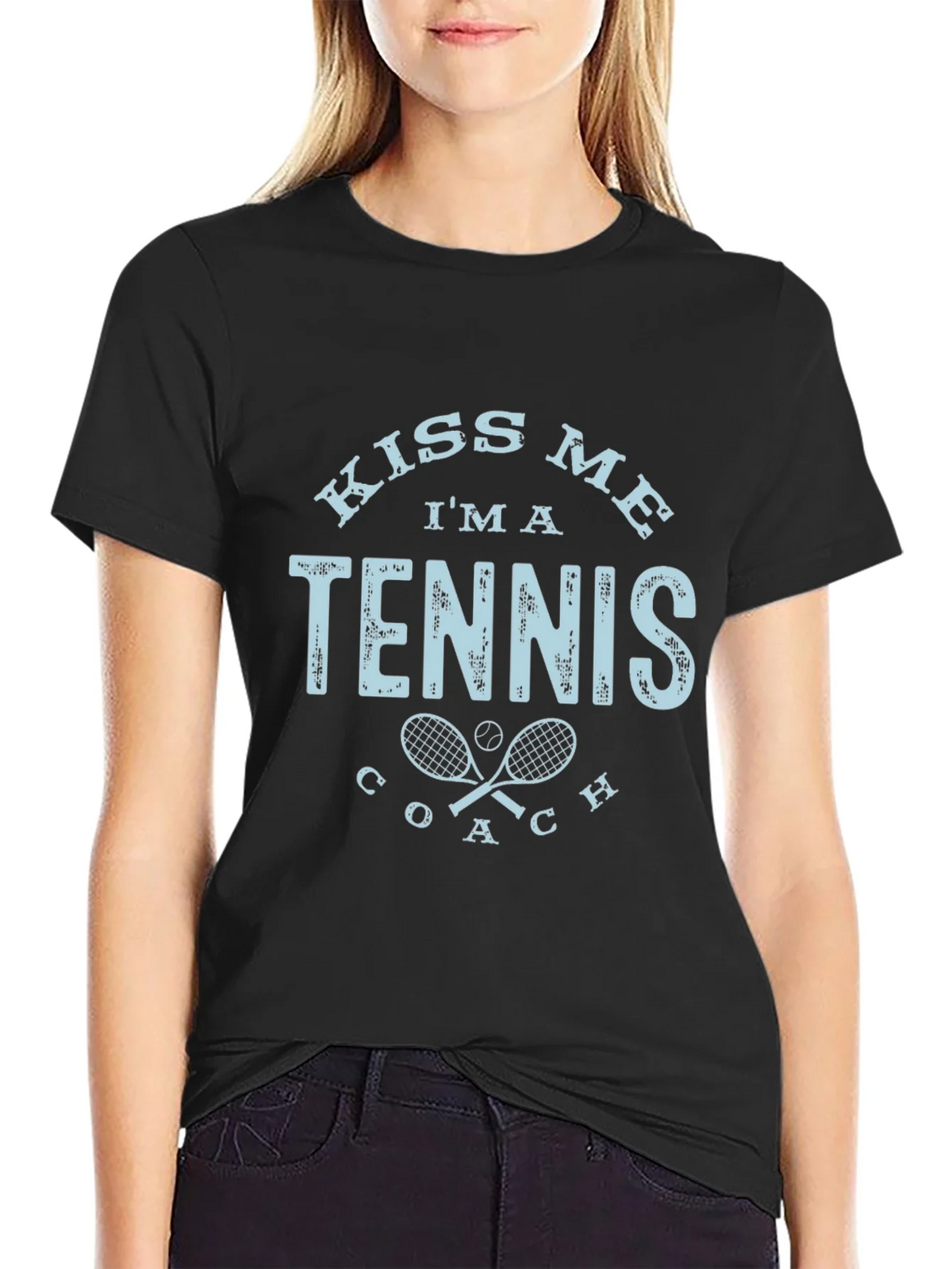 Kiss Me Im A Tennis Coach T-Shirt product image 2