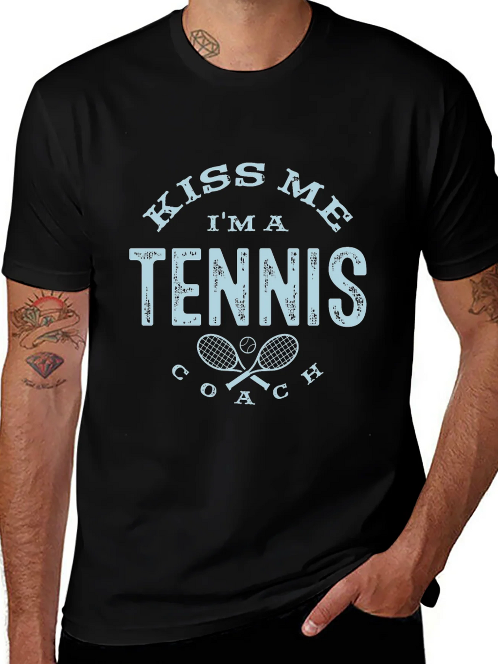 Kiss Me Im A Tennis Coach T-Shirt product image 1