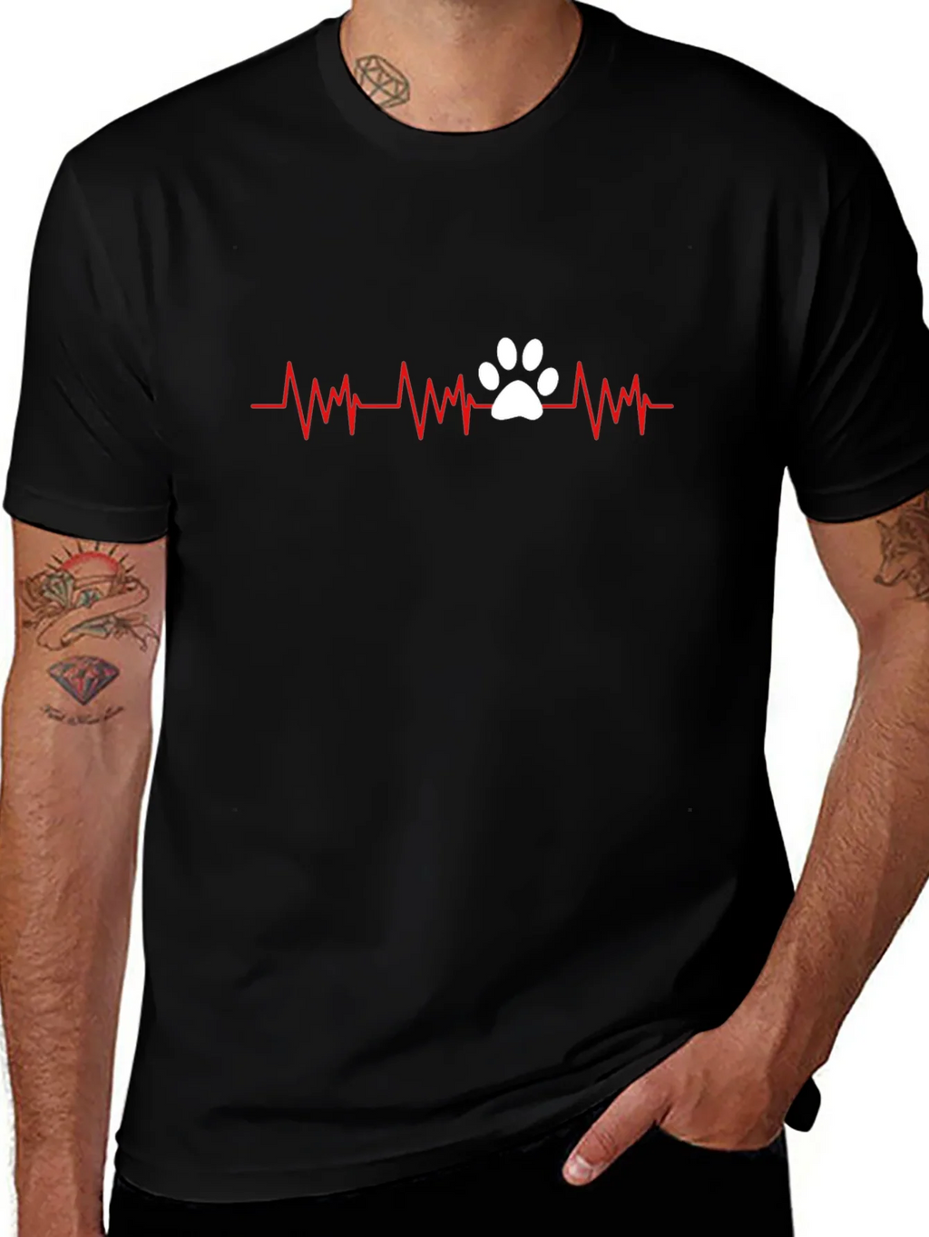 Dog Lover Heartbeat T-Shirt product image 1